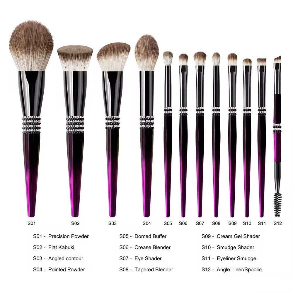 Diamond 12pce Makeup Brush Set