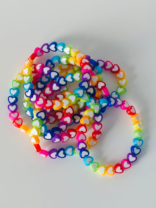 Rainbow Heart Bracelet